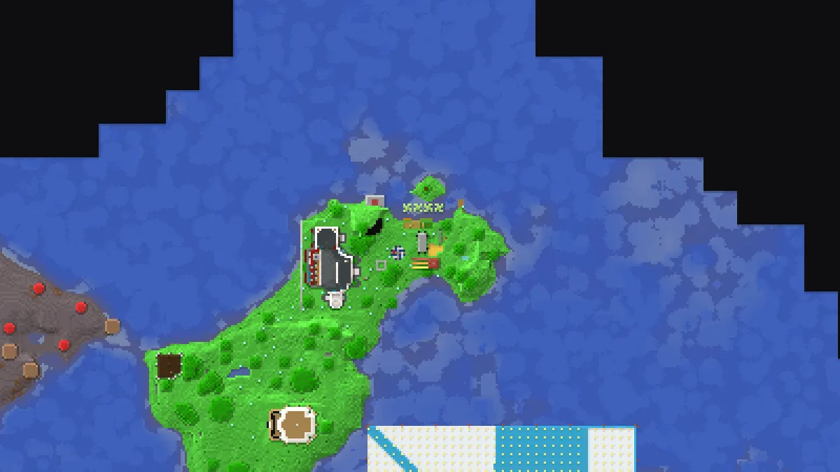 Island Pair of Dice on 2b2t