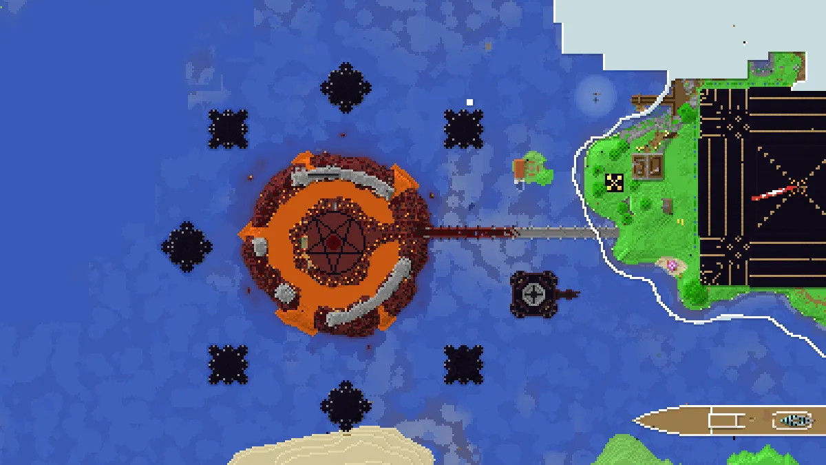 l21w33 Satanic Sacrificial Island on 2b2t