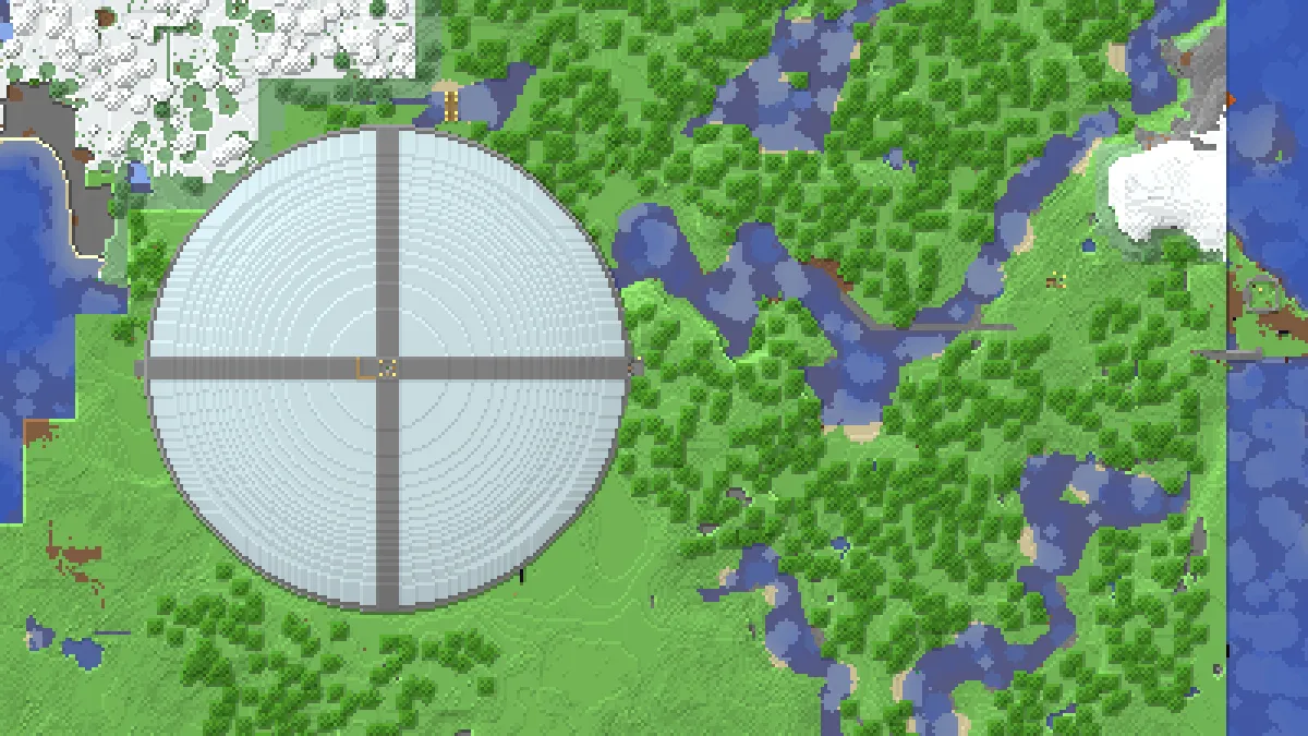 Spawn Glass Dome on 2b2t