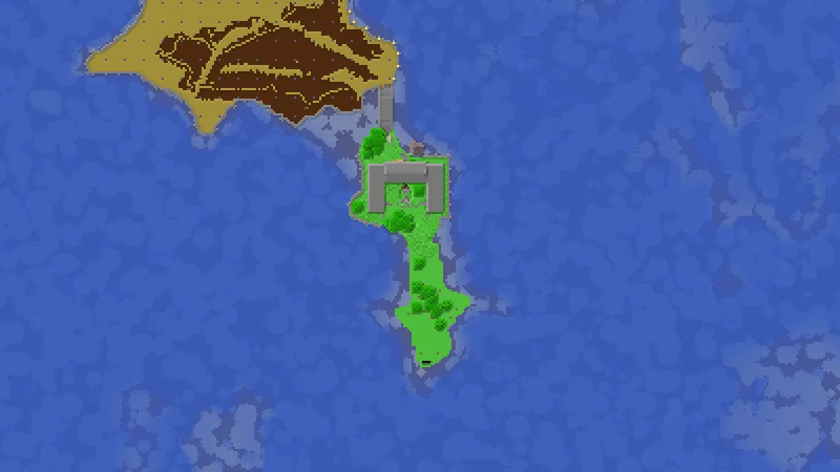 Wheat Island and Lodge on 2b2t